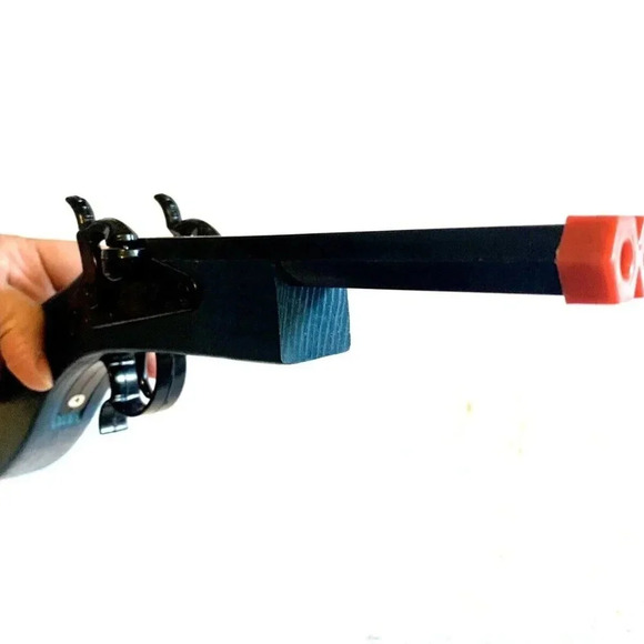 NEW Colonial Classic Double Percussion Wooden Toy Cap Firing Pistol Blue - Picture 4 of 7